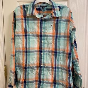 Tommy Hilfiger boy plaid shirt XL 16/18